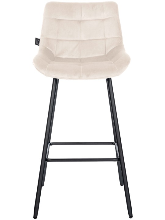 Barkruk Weston fluweel, crème