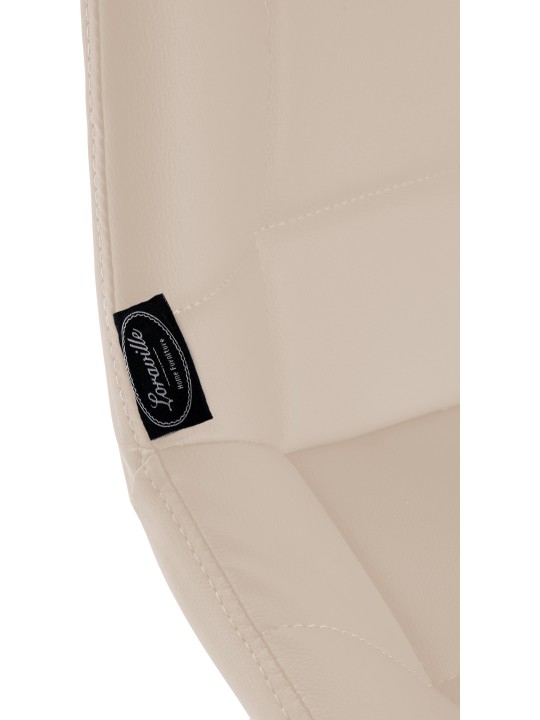 Weston draaibare barkruk kunstleer, crème