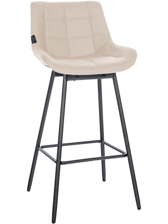 Weston draaibare barkruk kunstleer, crème