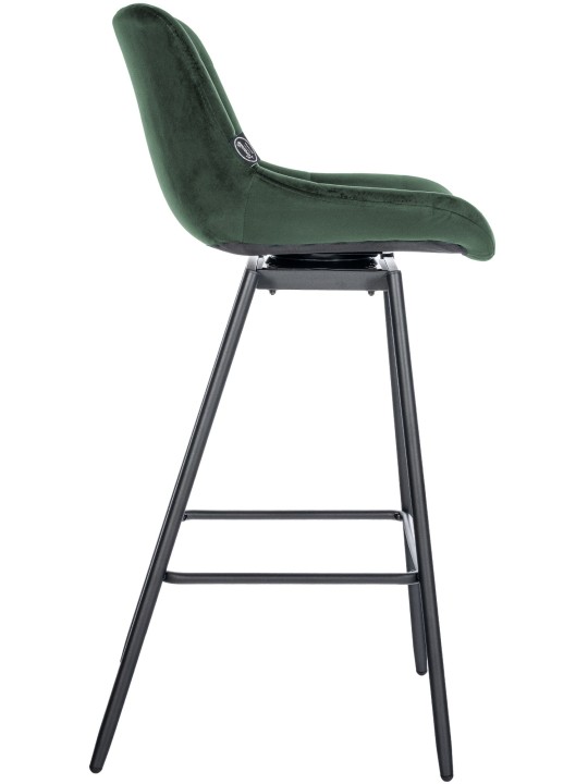 Weston Draaibarkruk Fluweel, donkergroen