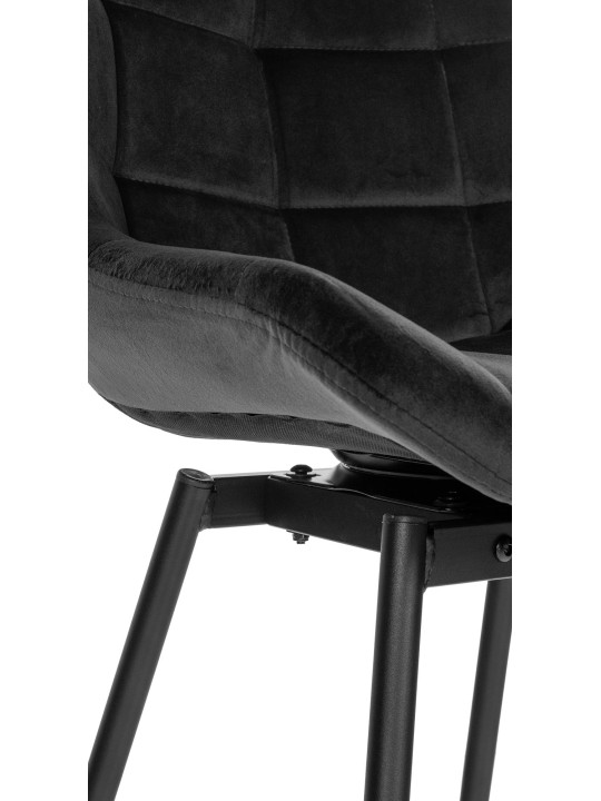 Weston Draaibarkruk Fluweel, zwart