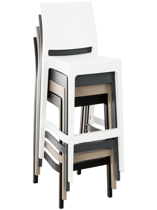 Set van 2 barkrukken Maya, wit