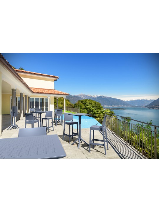 Set van 2 barkrukken Maya, donkergrijs