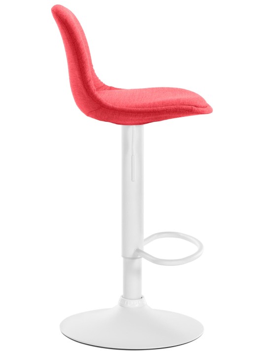 Barkruk Kiel stof, rood