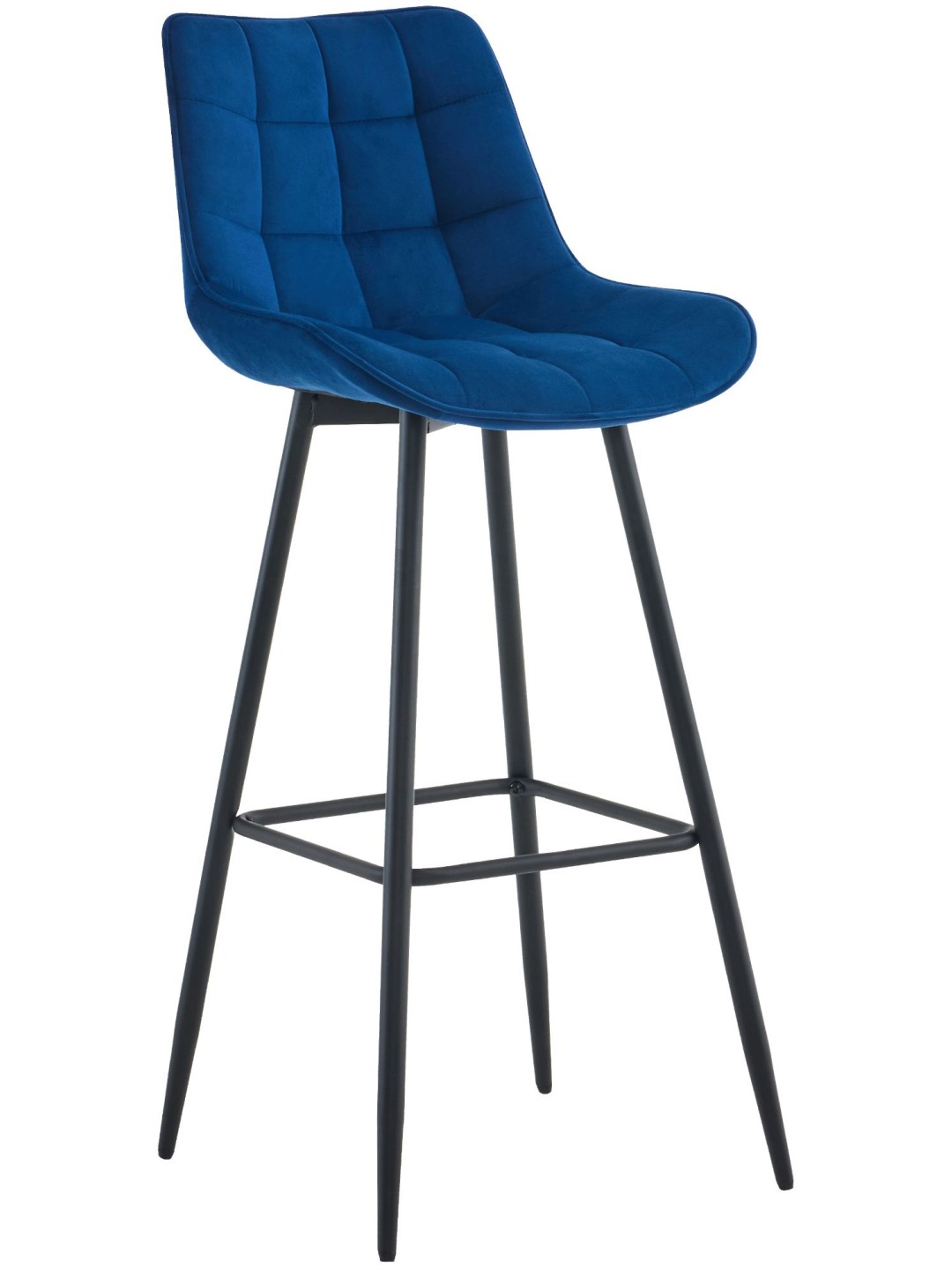 Barkruk Dartford fluweel, blauw