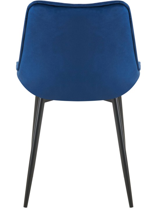 Wallace fluwelen eetkamerstoel, blauw