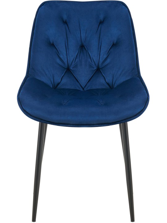 Wallace fluwelen eetkamerstoel, blauw