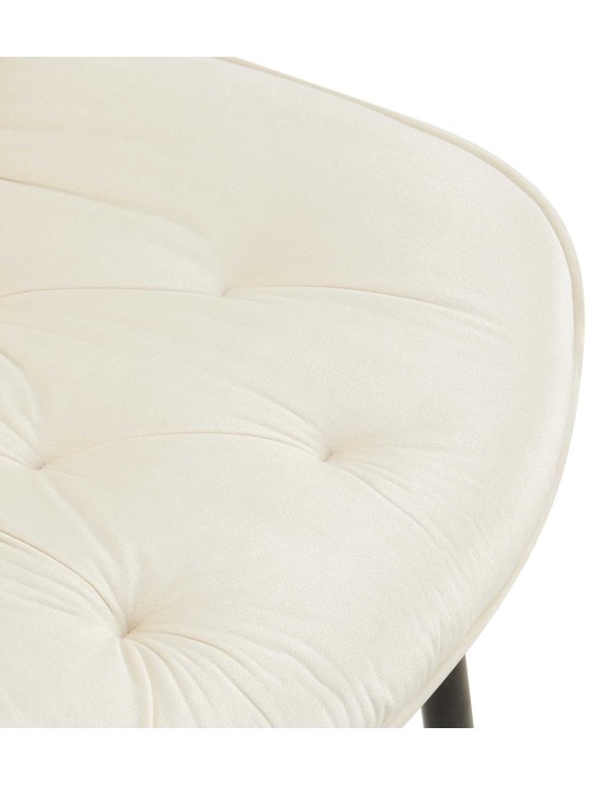 Wallace fluwelen eetkamerstoel, crème Wallace fluwelen eetkamerstoel, crème