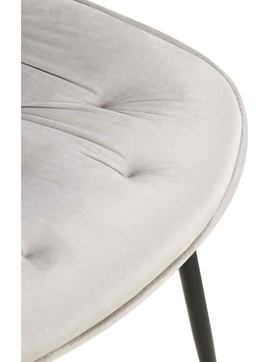 Wallace fluwelen eetkamerstoel, grijs Wallace fluwelen eetkamerstoel, grijs