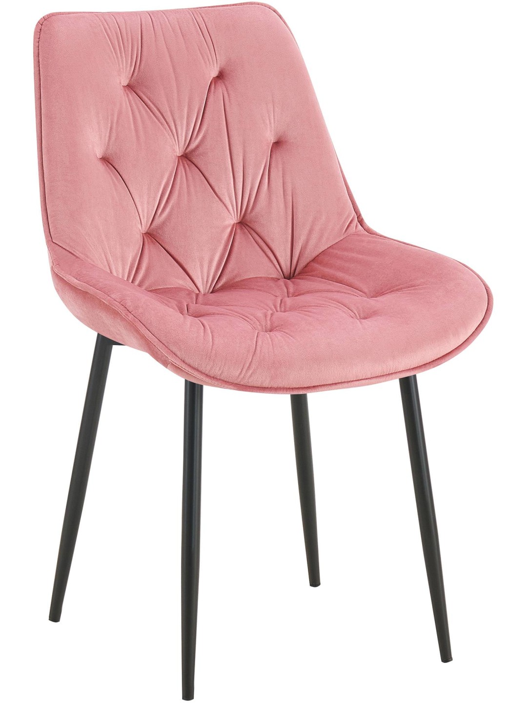 Wallace fluwelen eetkamerstoel, roze