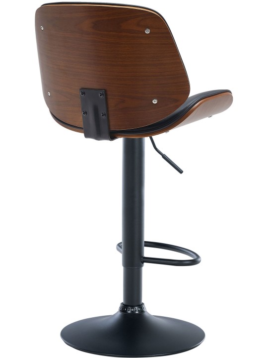 Set van 2 barkrukken Nova kunstleer, walnoot/zwart