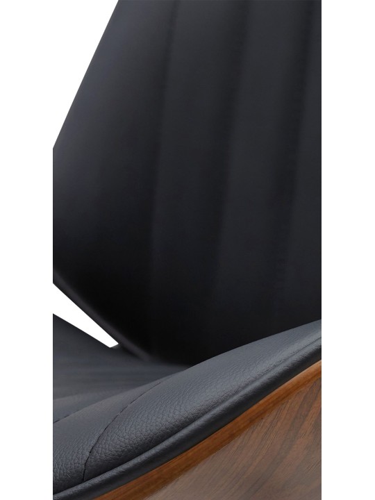 Set van 2 barkrukken Nova kunstleer, walnoot/zwart