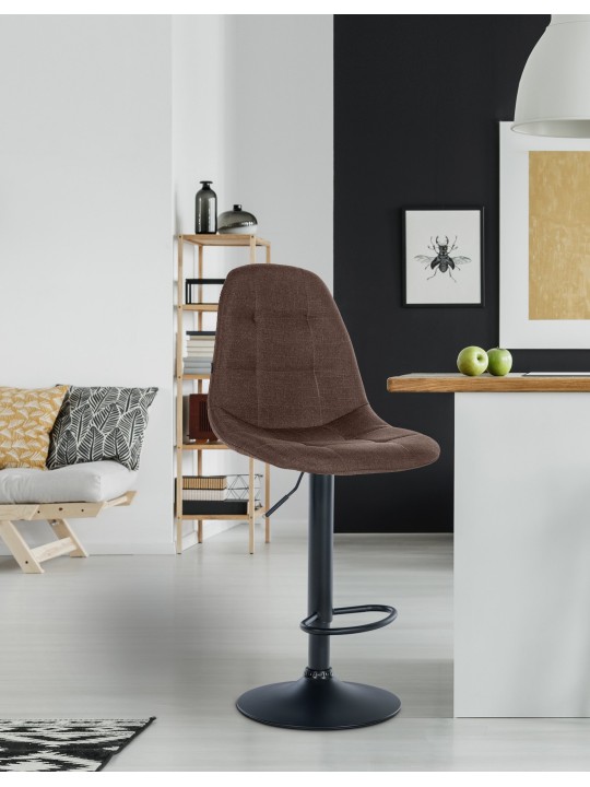 Barkruk Elmore stof B, bruin