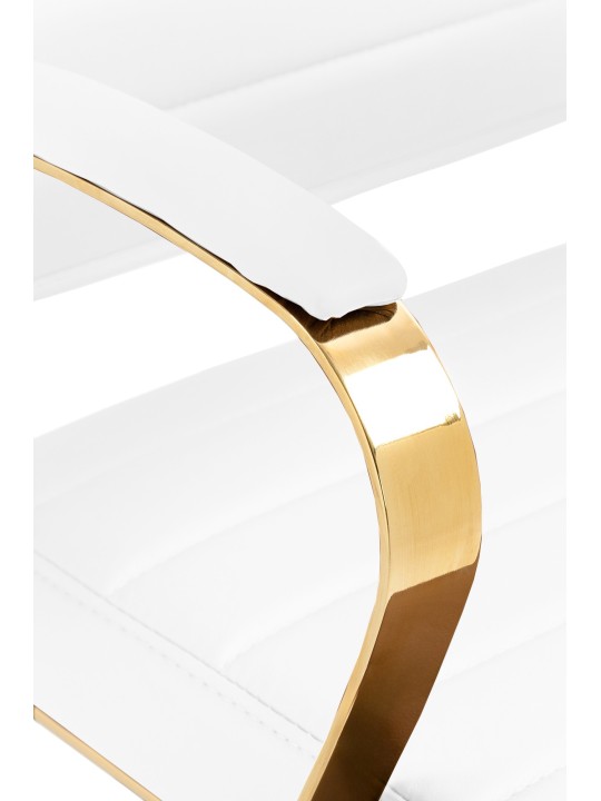 Bureaustoel Havana kunstleer, wit