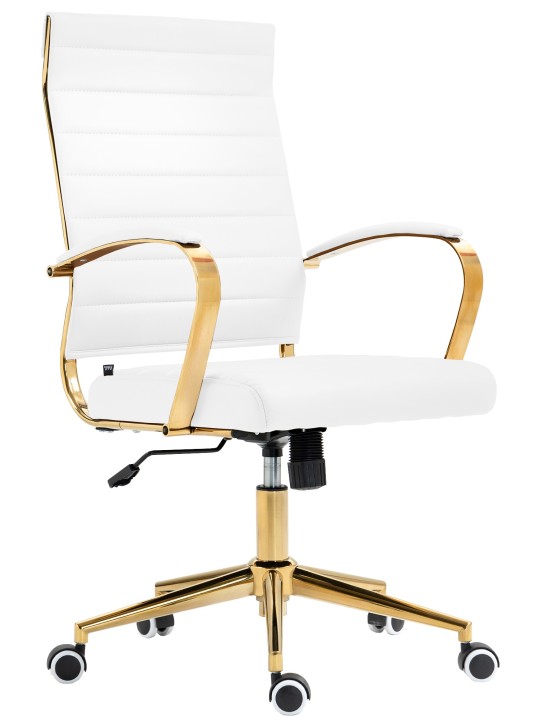 Bureaustoel Havana kunstleer, wit