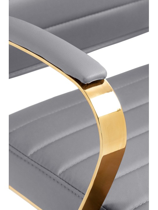 Bureaustoel Havana kunstleer, grijs