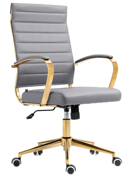 Bureaustoel Havana kunstleer, grijs