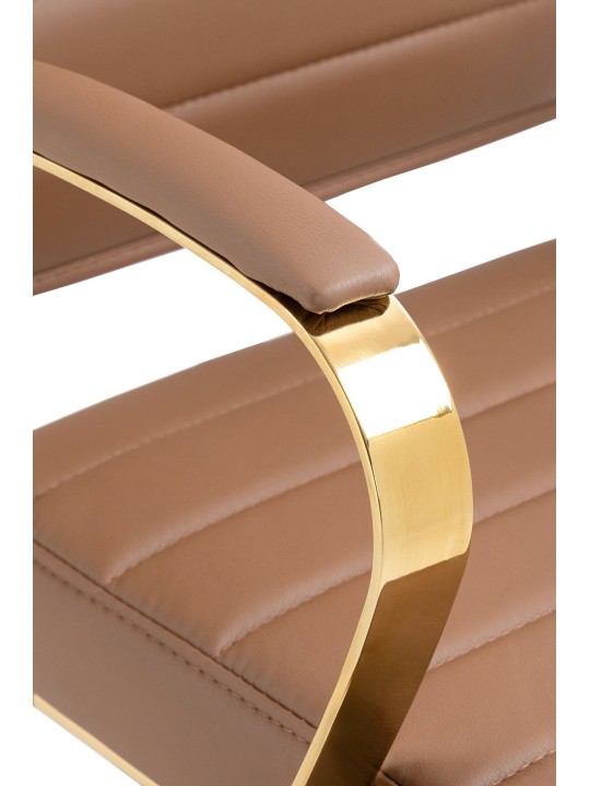 Bureaustoel Havana kunstleer, lichtbruin