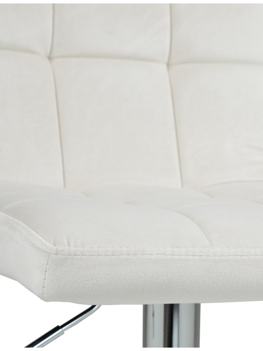 Barkruk Peru fluweel chroom, crème