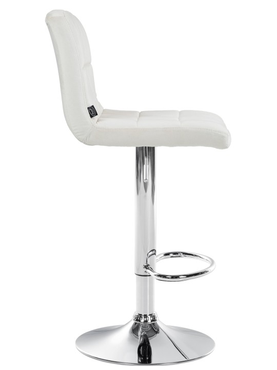 Barkruk Peru fluweel chroom, crème