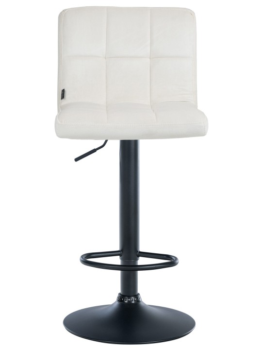 Barkruk Peru fluweel, crème