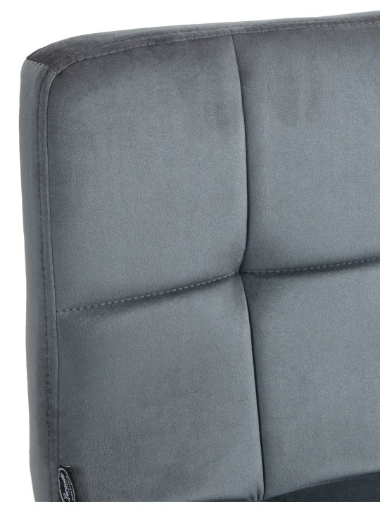 Barkruk Peru fluweel, donkergrijs