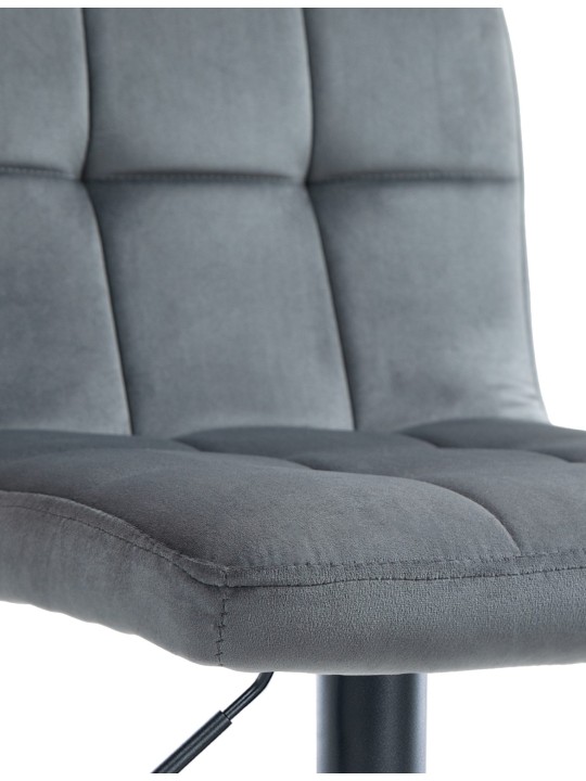 Barkruk Peru fluweel, donkergrijs