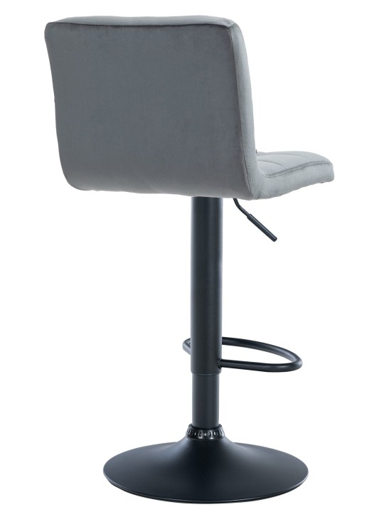 Barkruk Peru fluweel, donkergrijs