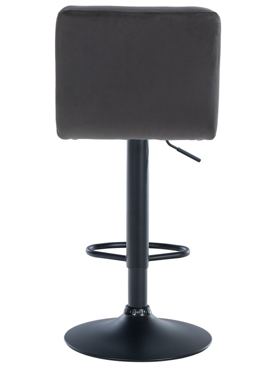 Barkruk Peru fluweel, zwart