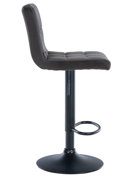 Barkruk Peru fluweel, zwart