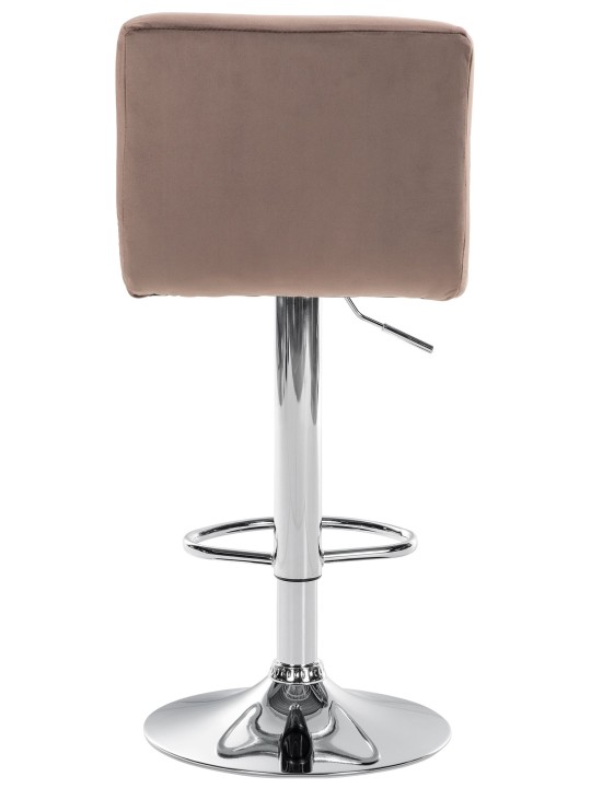 Set van 2 barkrukken Peru fluweel chroom, bruin