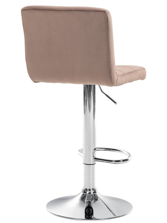 Set van 2 barkrukken Peru fluweel chroom, bruin