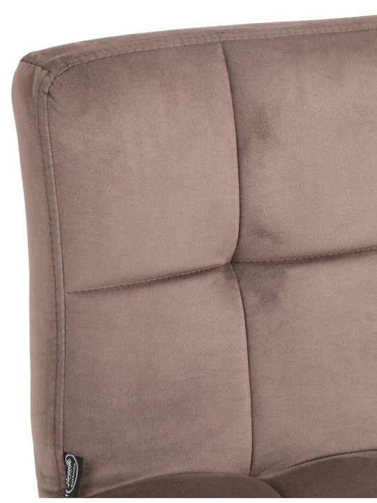 Set van 2 barkrukken Peru fluweel chroom, bruin