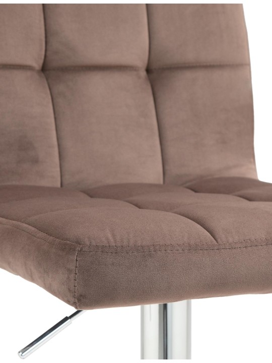 Set van 2 barkrukken Peru fluweel chroom, bruin