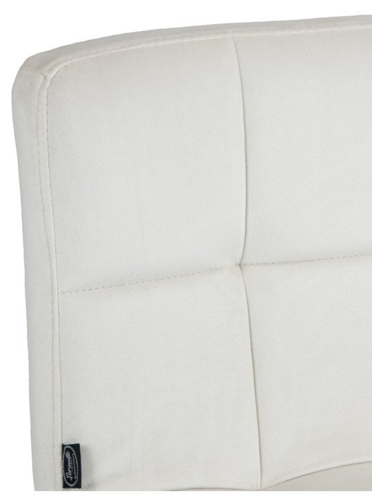 Set van 2 barkrukken Peru fluweel chroom, crème