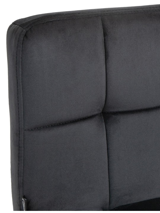 Set van 2 barkrukken Peru fluweel chroom, zwart