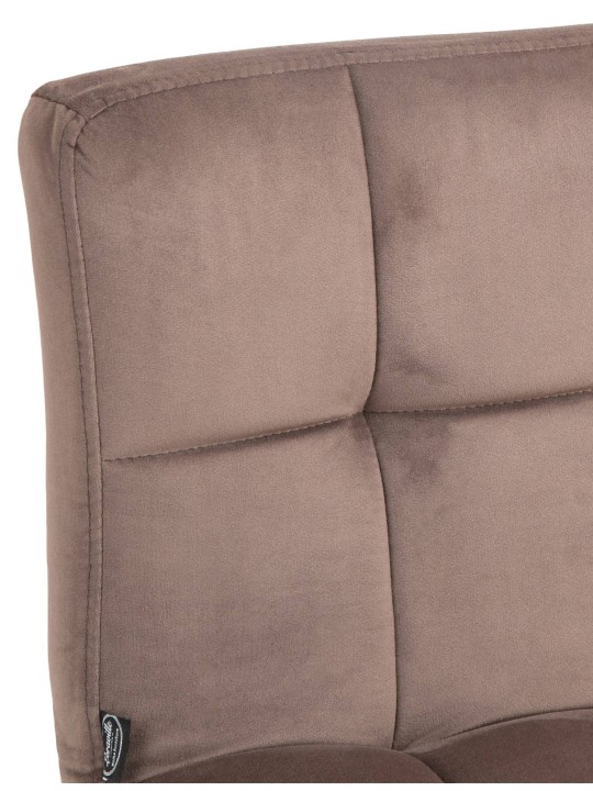 Set van 2 barkrukken Peru fluweel, bruin