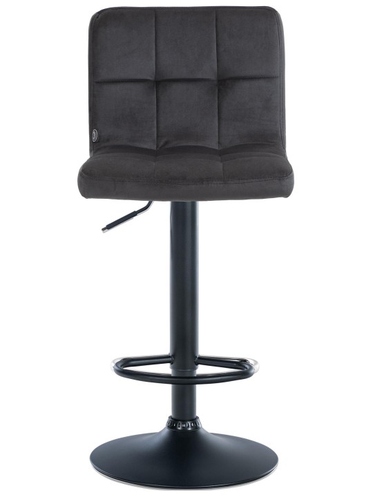 Set van 2 barkrukken Peru fluweel, zwart