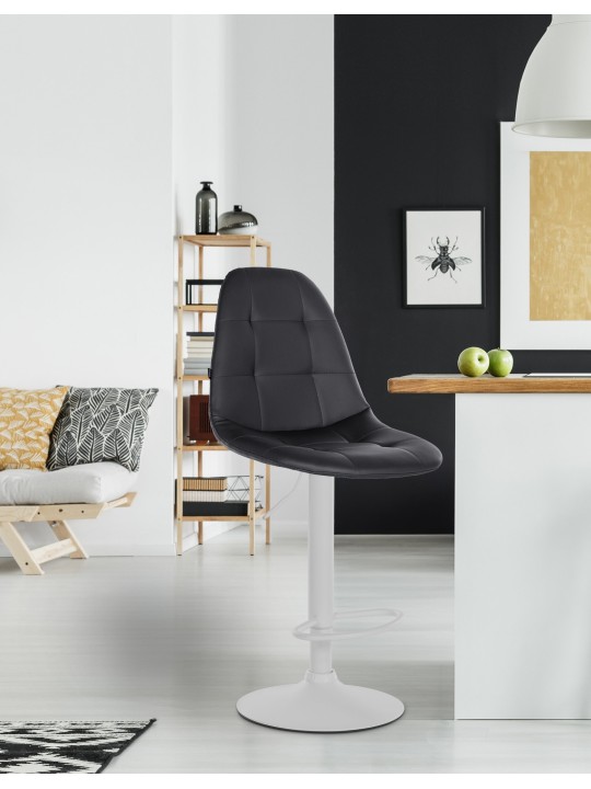 Barkruk Elmore kunstleer W, zwart Barkruk Elmore kunstleer W, zwart