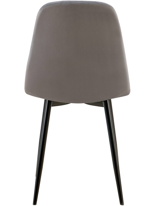 Set van 4 eetkamerstoelen Baxter fluweel, donkergrijs