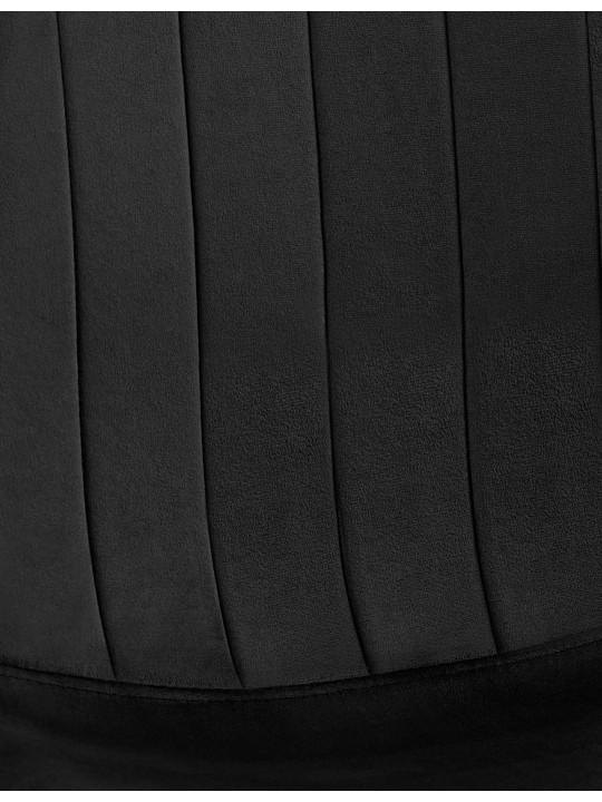 Set van 4 eetkamerstoelen Baxter fluweel, zwart