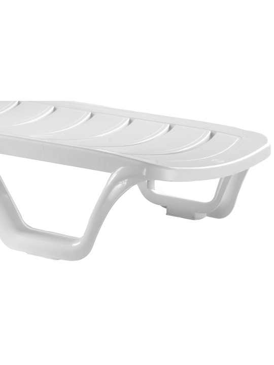 Set van 10 ligstoelen Bahama, wit