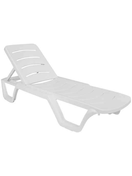 Set van 10 ligstoelen Bahama, wit