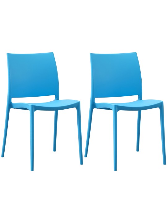 Set van 2 stoelen Meton, blauw Set van 2 stoelen Meton, blauw
