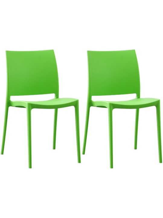Set van 2 stoelen Meton, groen Set van 2 stoelen Meton, groen