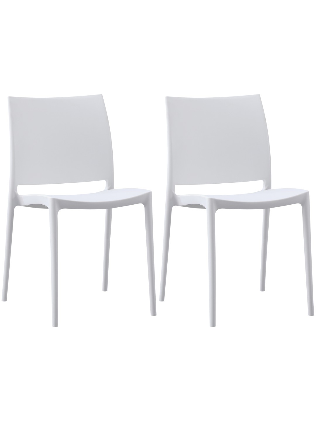 Set van 2 stoelen Meton, wit