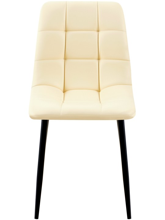 Set van 4 eetkamerstoelen Antibes kunstleer, crème