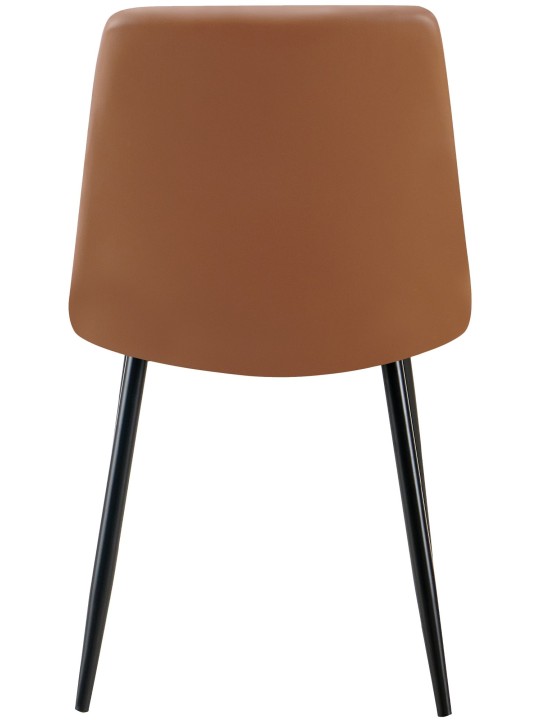 Set van 4 eetkamerstoelen Antibes kunstleer, donkerbruin