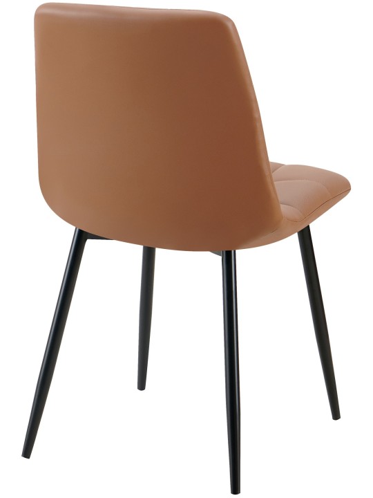 Set van 4 eetkamerstoelen Antibes kunstleer, donkerbruin