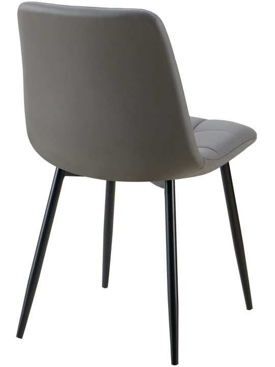 Set van 4 eetkamerstoelen Antibes kunstleer, donkergrijs Set van 4 eetkamerstoelen Antibes kunstleer, donkergrijs